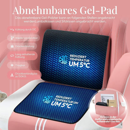 MEENICE Gaming Stuhl mit Taschenfederkissen, Kühlung