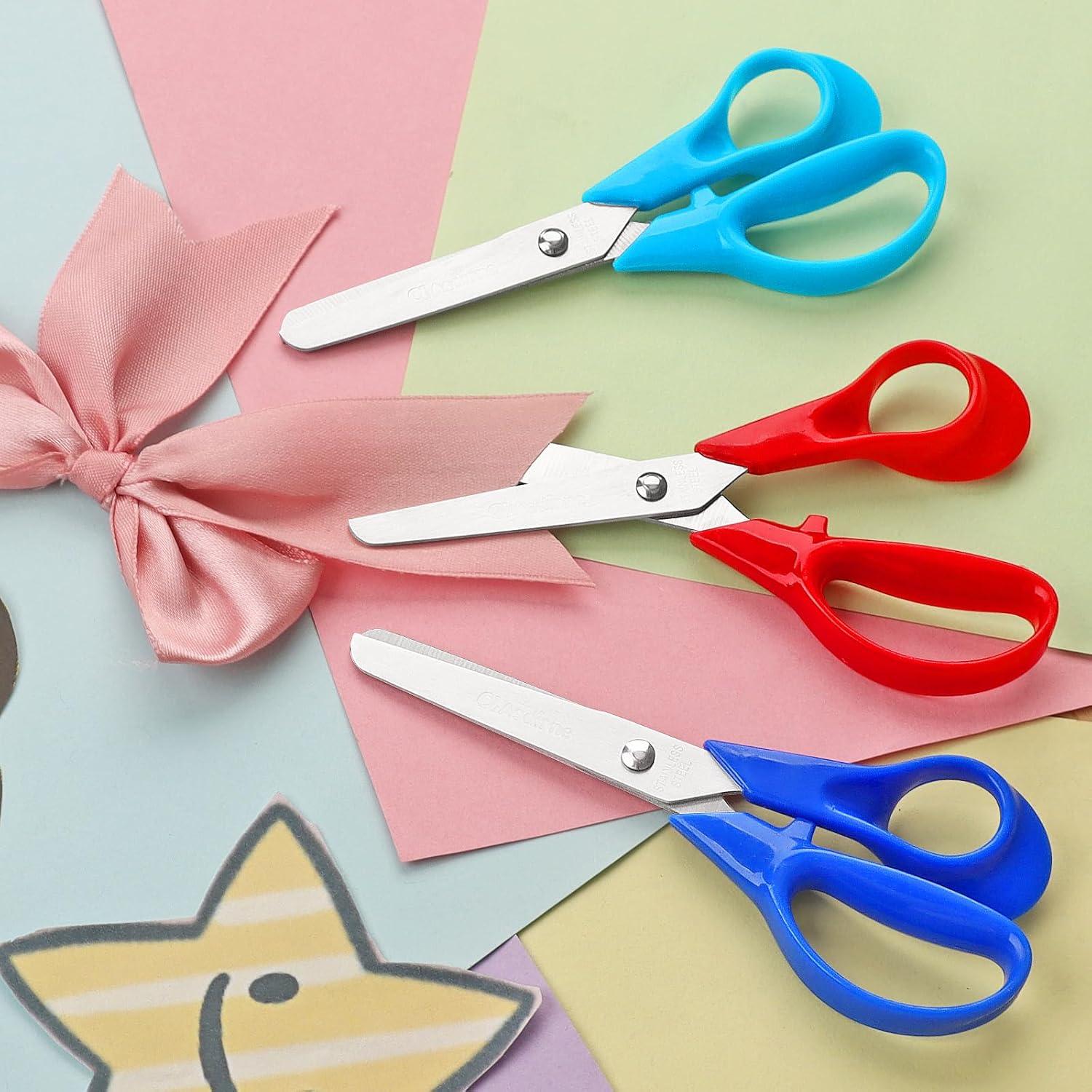 Kinderschere Set 12,7 cm 3 Stück - Ergonomischer Griff, hochwertiger Edelstahl
