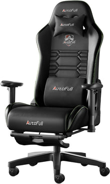 Gaming Stuhl Ergonomisch mit verstellbarer Fußstütze Schwarz