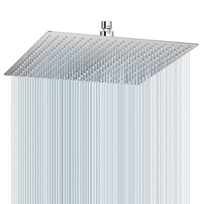 40cm Regendusche Edelstahl gebürstet Nickel, 324 Anti-Kalk Düsen