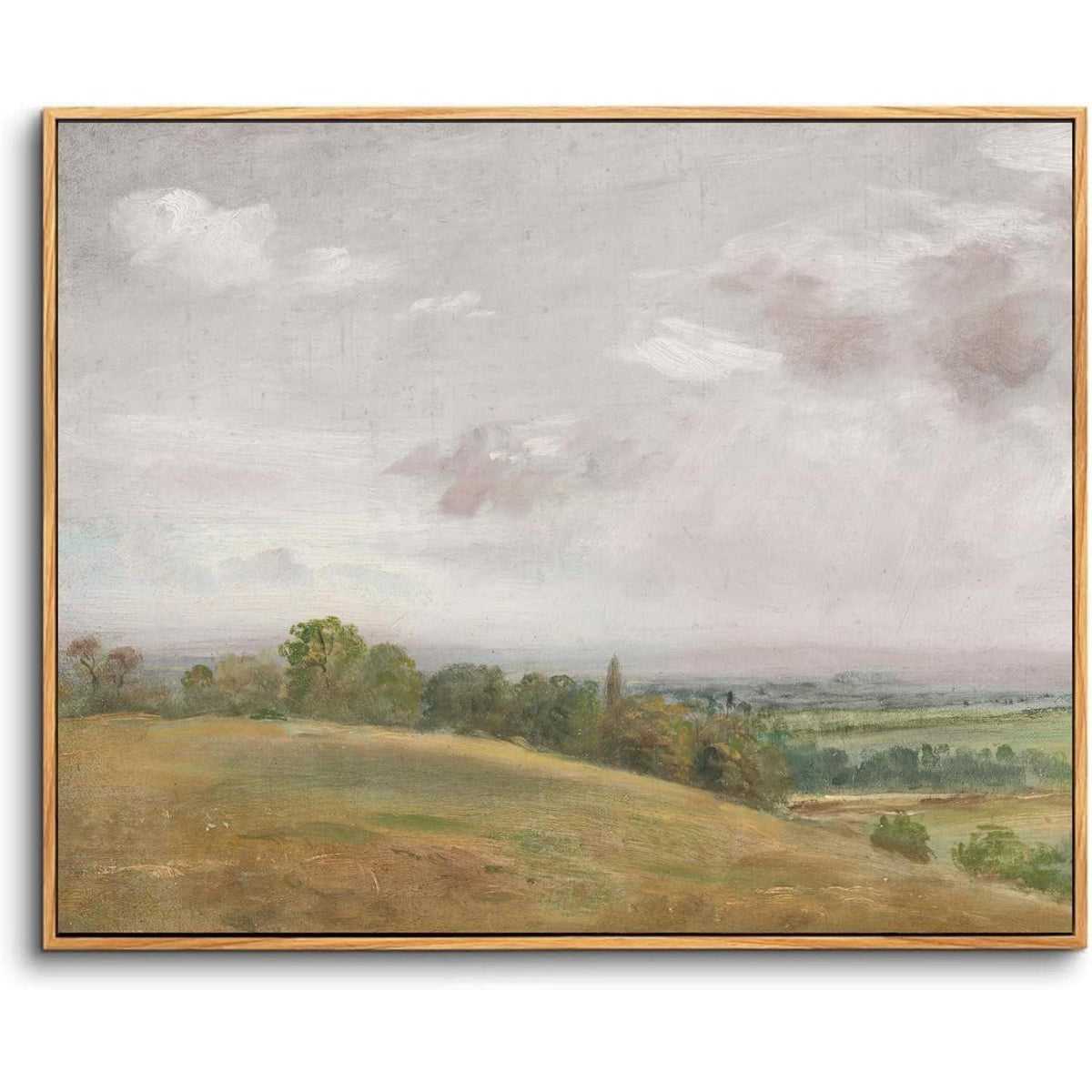 Vintage Leinwandbild mit Holzrahmen, 50x75 cm Himmel & Wiesen