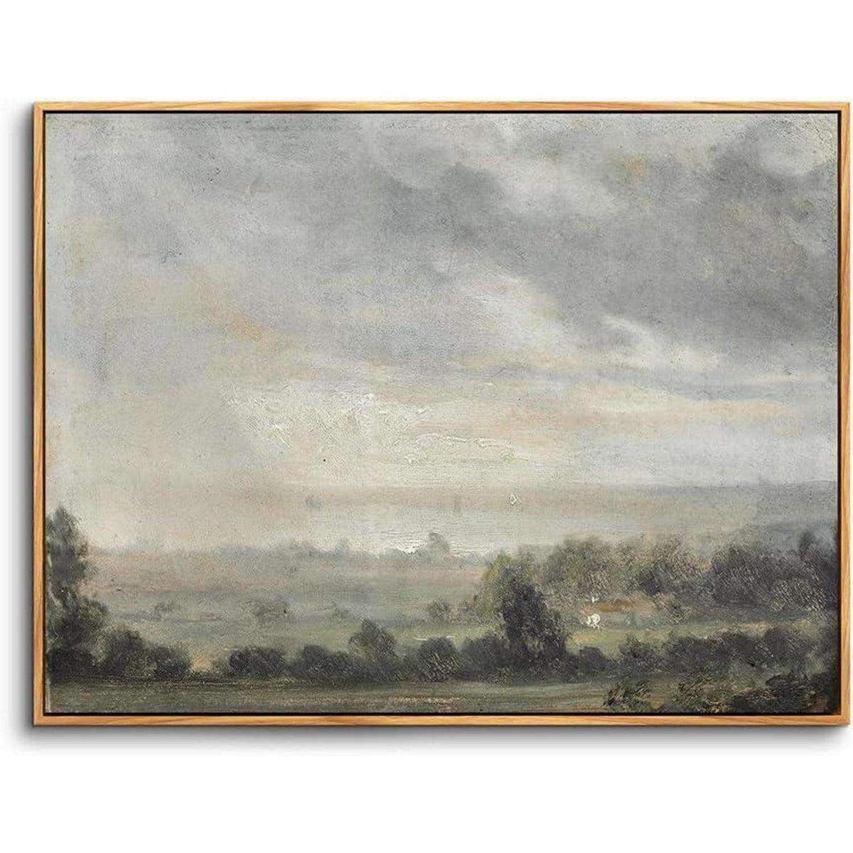 Vintage Leinwandbild mit Holzrahmen, 50x75 cm Naturlandschaft