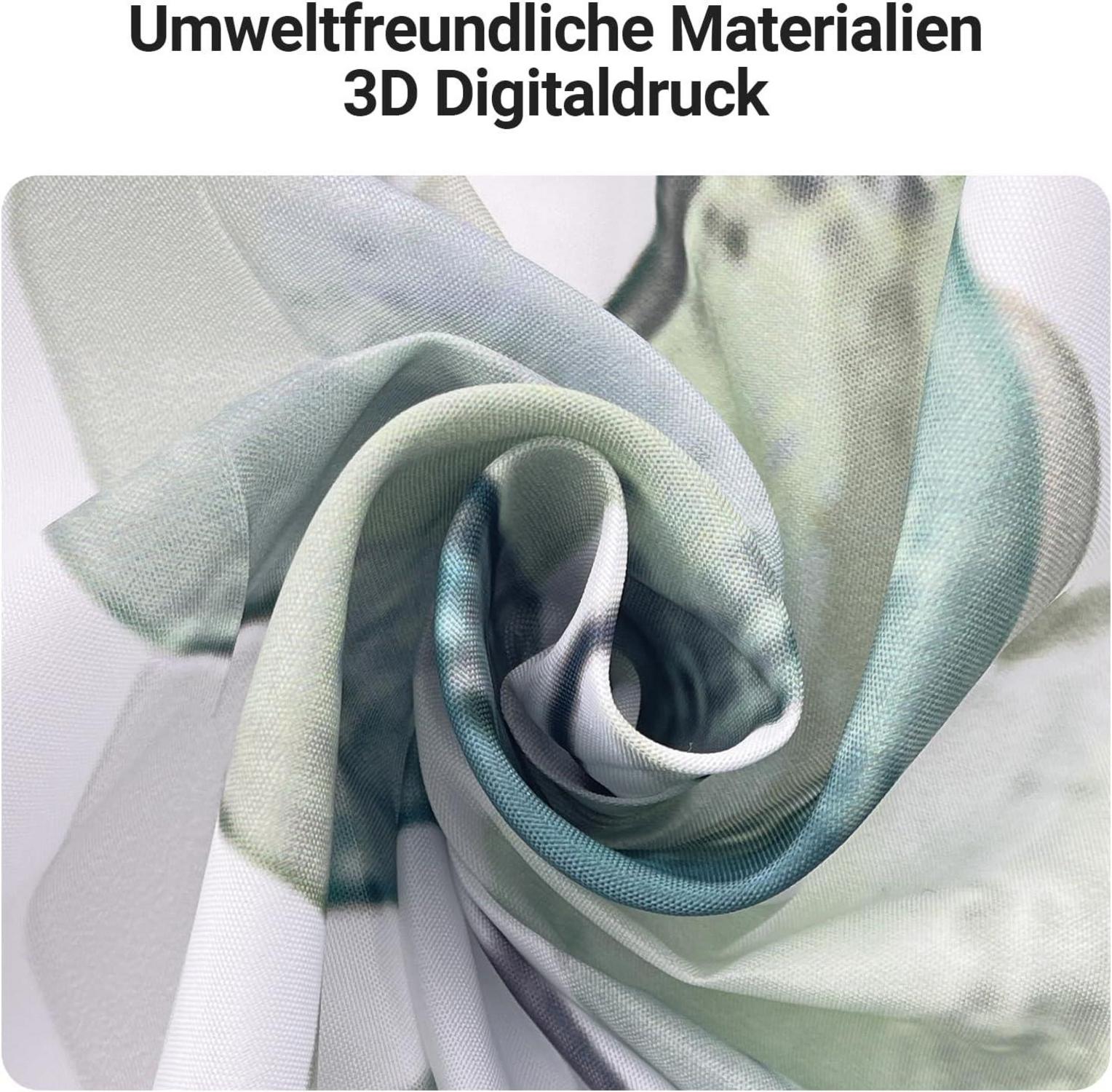 Duschvorhang Blätter Muster Wasserdicht 240x180cm Anti-Schimmel
