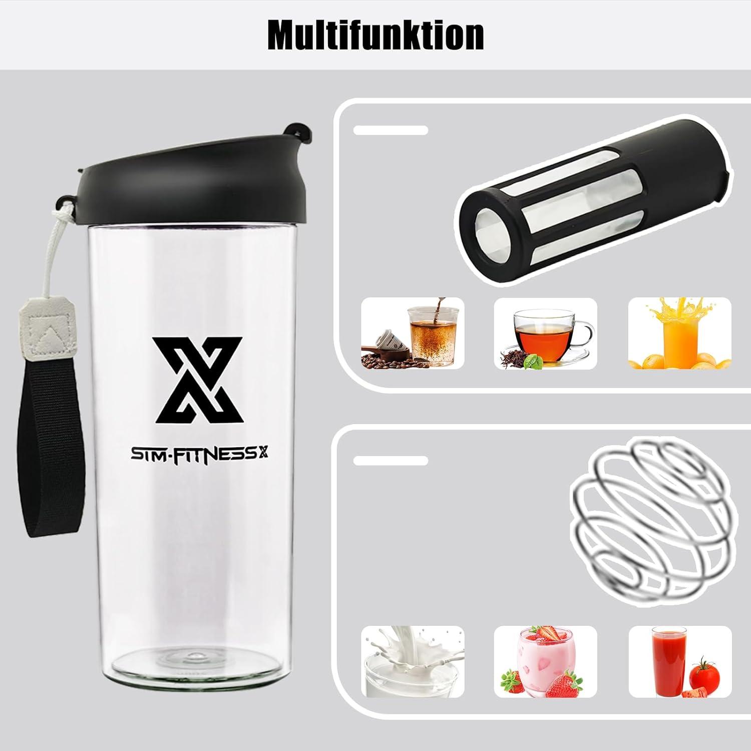 Protein Shaker Früchtebehälter Kaltgebrühter Kaffeetasse 500ML