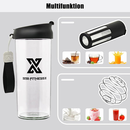 Protein Shaker Früchtebehälter Kaltgebrühter Kaffeetasse 500ML