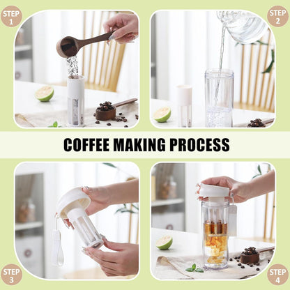 Protein Shaker Früchtebehälter Kaltgebrühter Kaffeetasse Sport Bottle Mixer Rosa