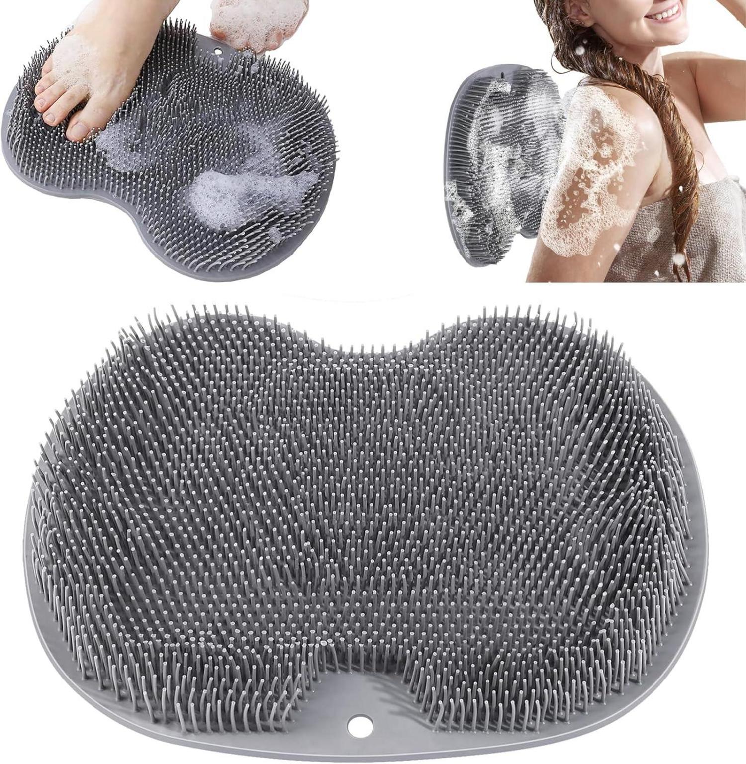 Silikon Fußmatte mit Massagebürste und Saugnäpfen, Peelingpad