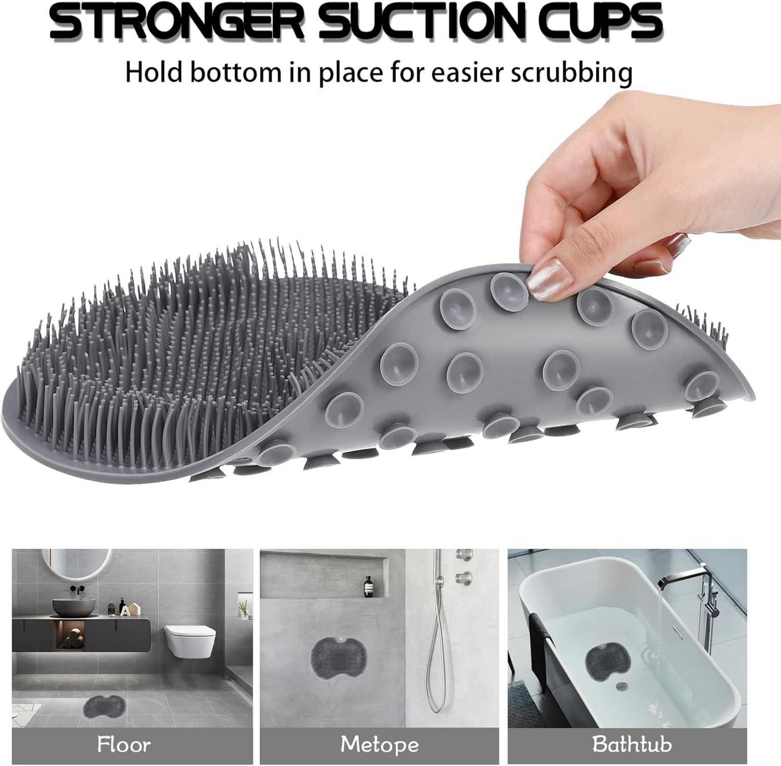 Silikon Matte Fußbürste Dusche Fußmassage Pad Rutschfest