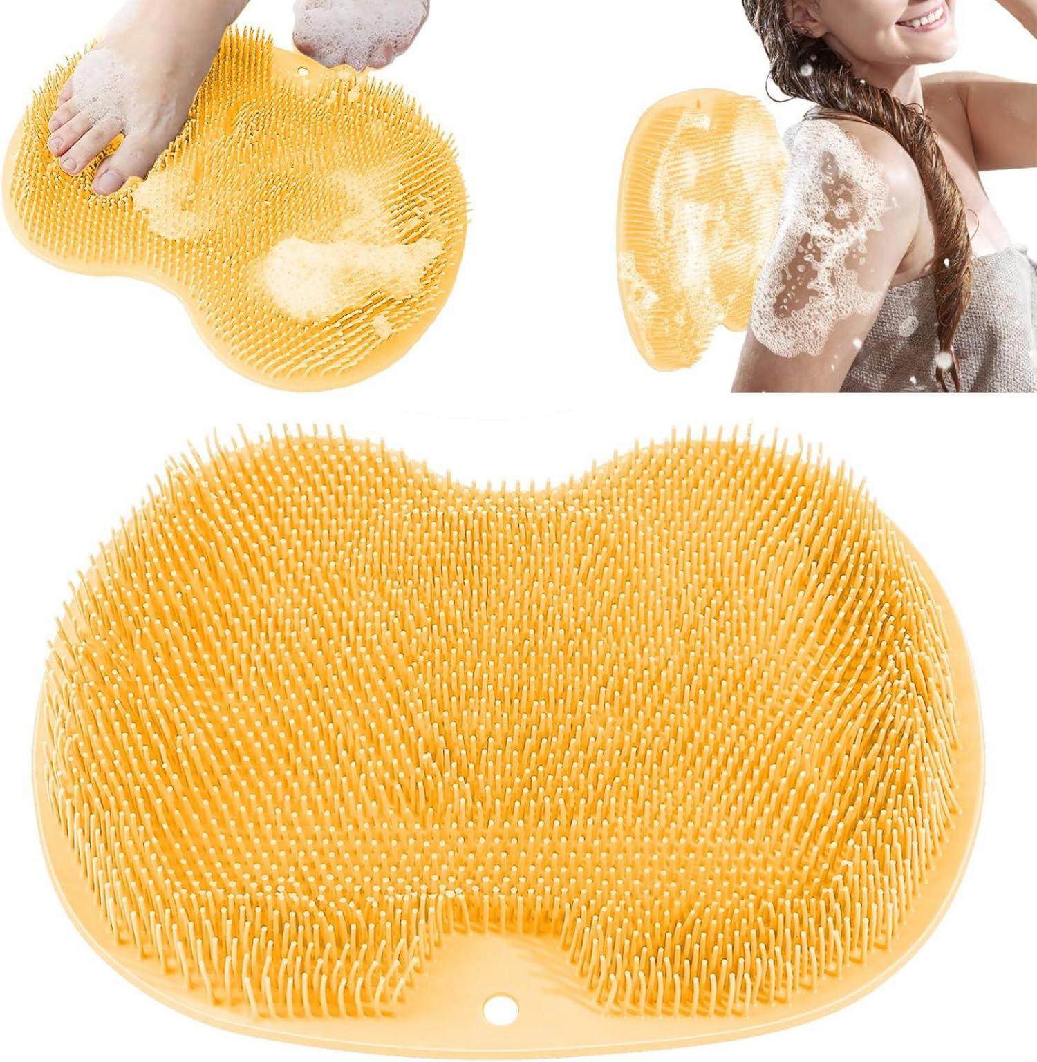 Silikon Fußmatte Dusch Massage Pad Rutschfest Gelb