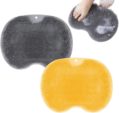 2er Set Silikon Fußmatte Massage Pad mit Saugnäpfen