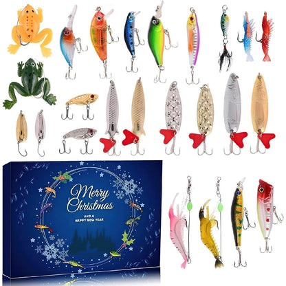 Angel Adventskalender 2024 Überraschung Köder Set Fischer 24