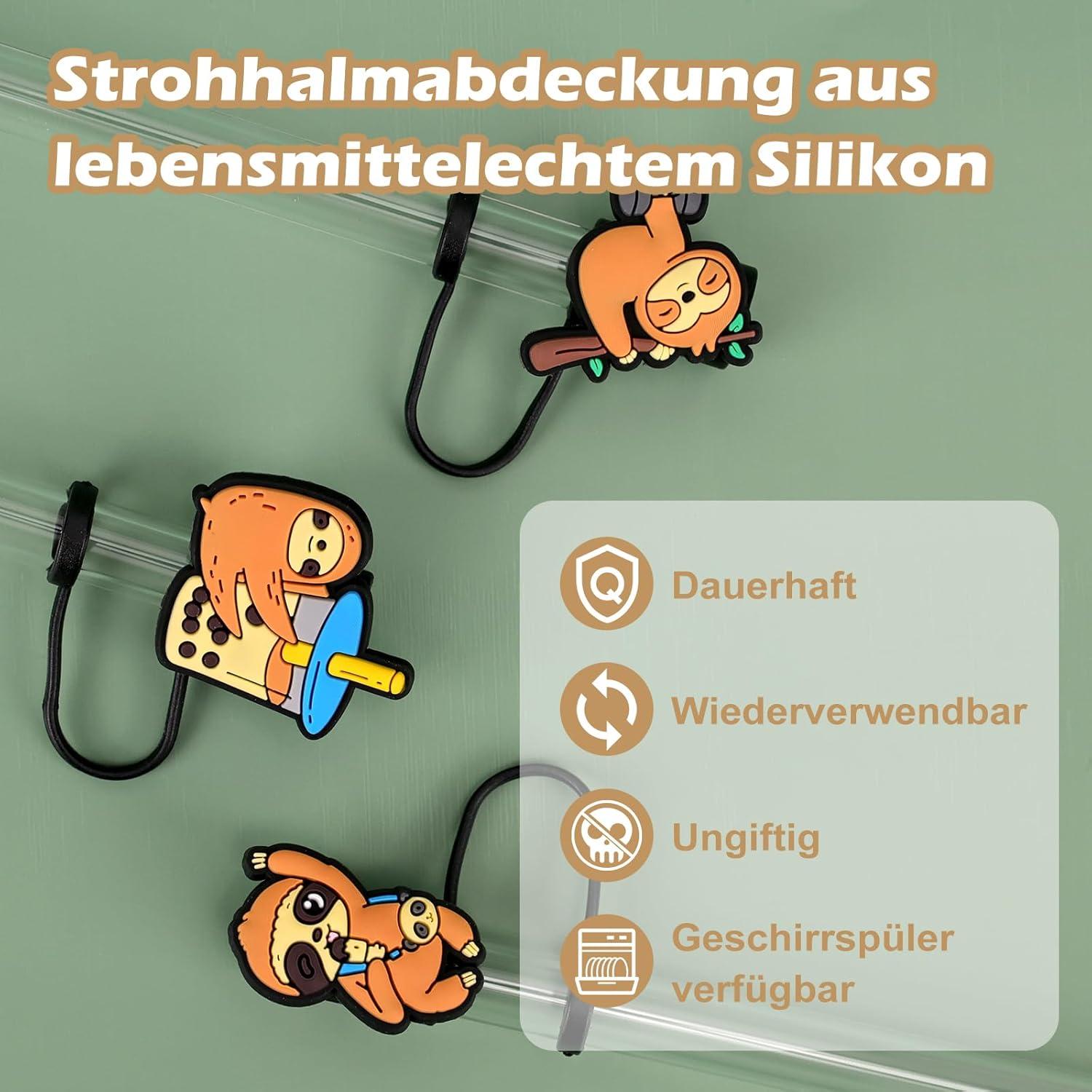 8 Stück Strohhalm Abdeckung für Stanley Cup, Wiederverwendbar, Staubdicht, 10mm Silikon