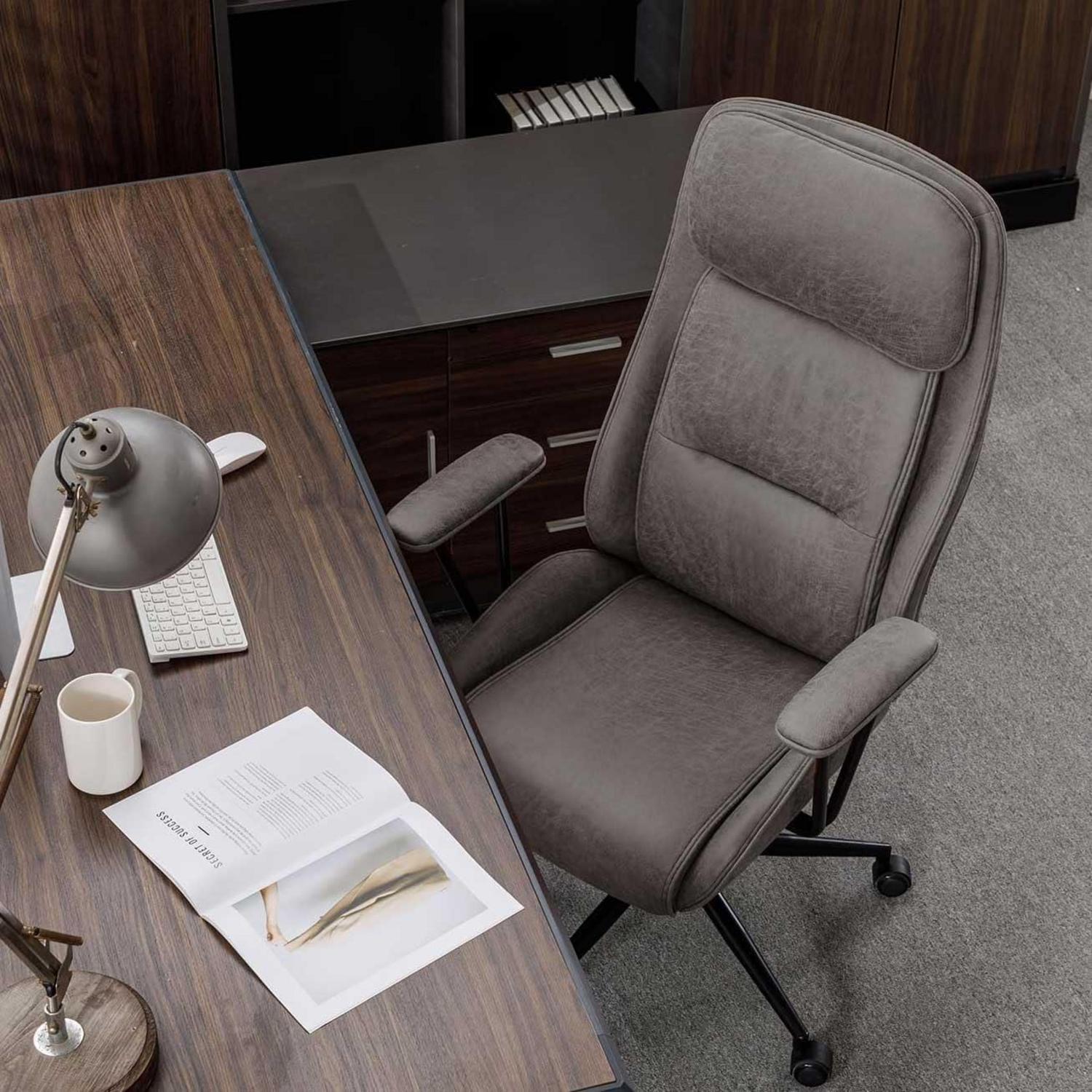 Ergonomischer Bürostuhl mit Kopfstütze abnehmbarem Armlehne drehbarer