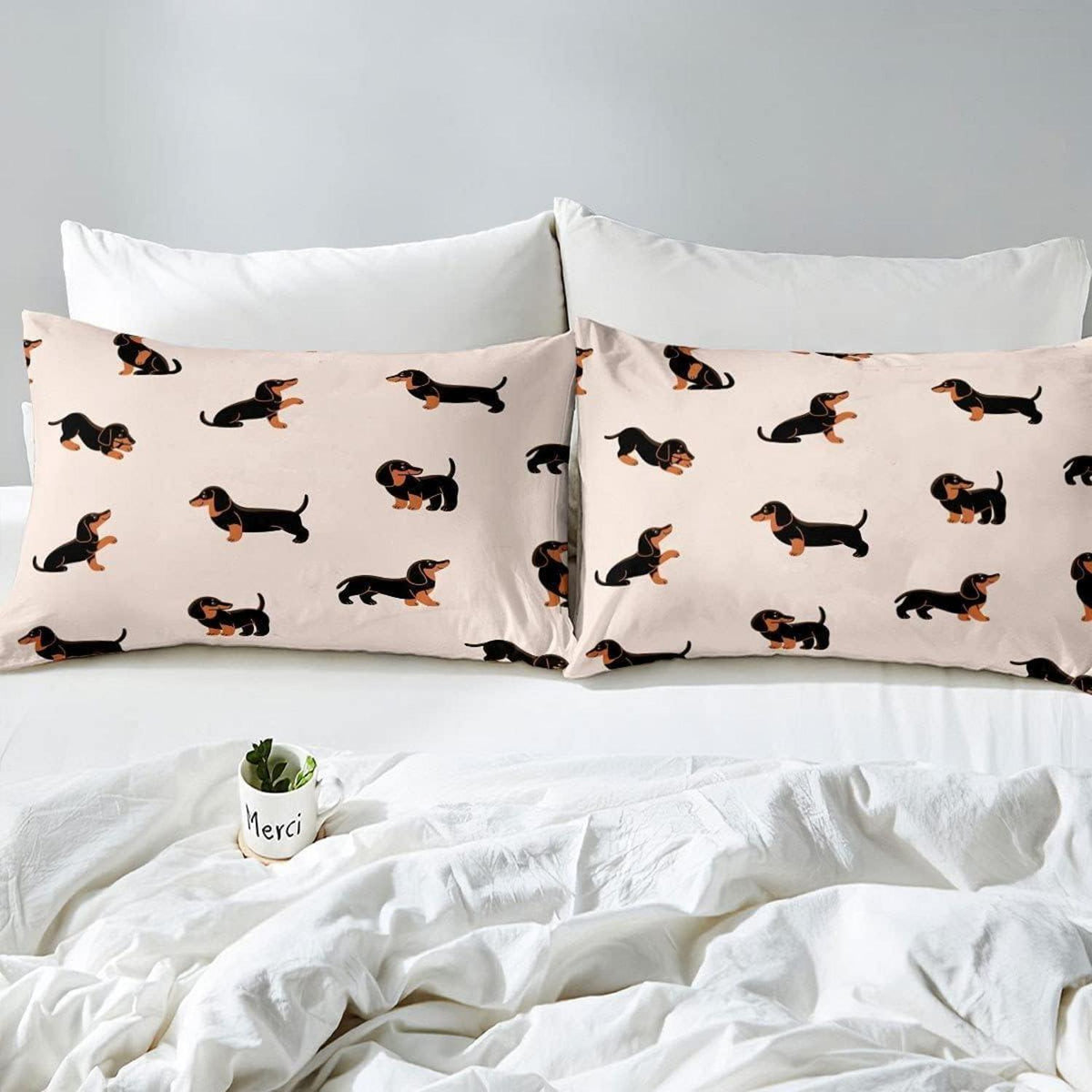 Kinder Bettwäsche Set Sausage Hund Motiv 220x240 cm