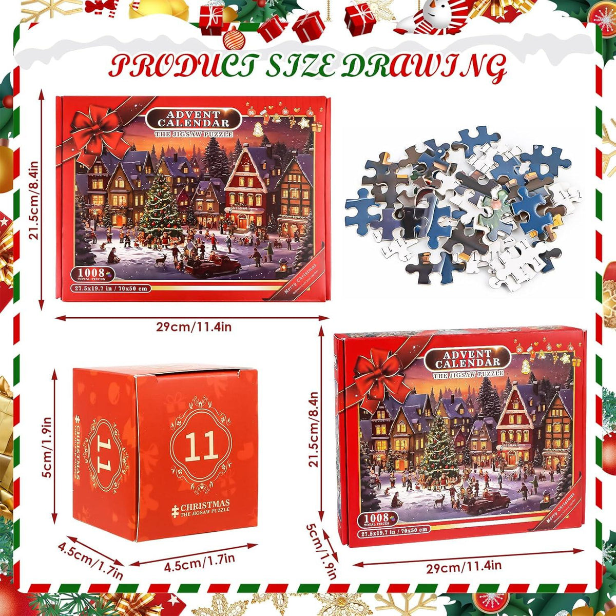 Adventskalender Puzzle Weihnachten Familien Spiel Kinder Mädchen