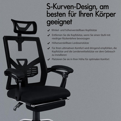 Ergonomischer Bürostuhl aus Netzgewebe, Drehbarer