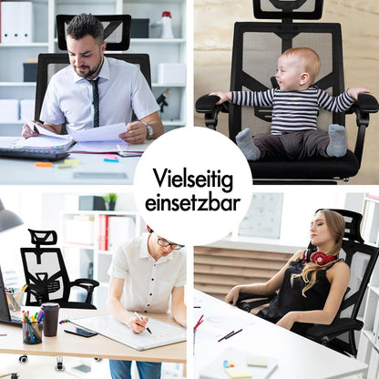 ALFORDSON Bürostuhl ergonomisch Netzgewebe Drehbar Weiß 180 kg