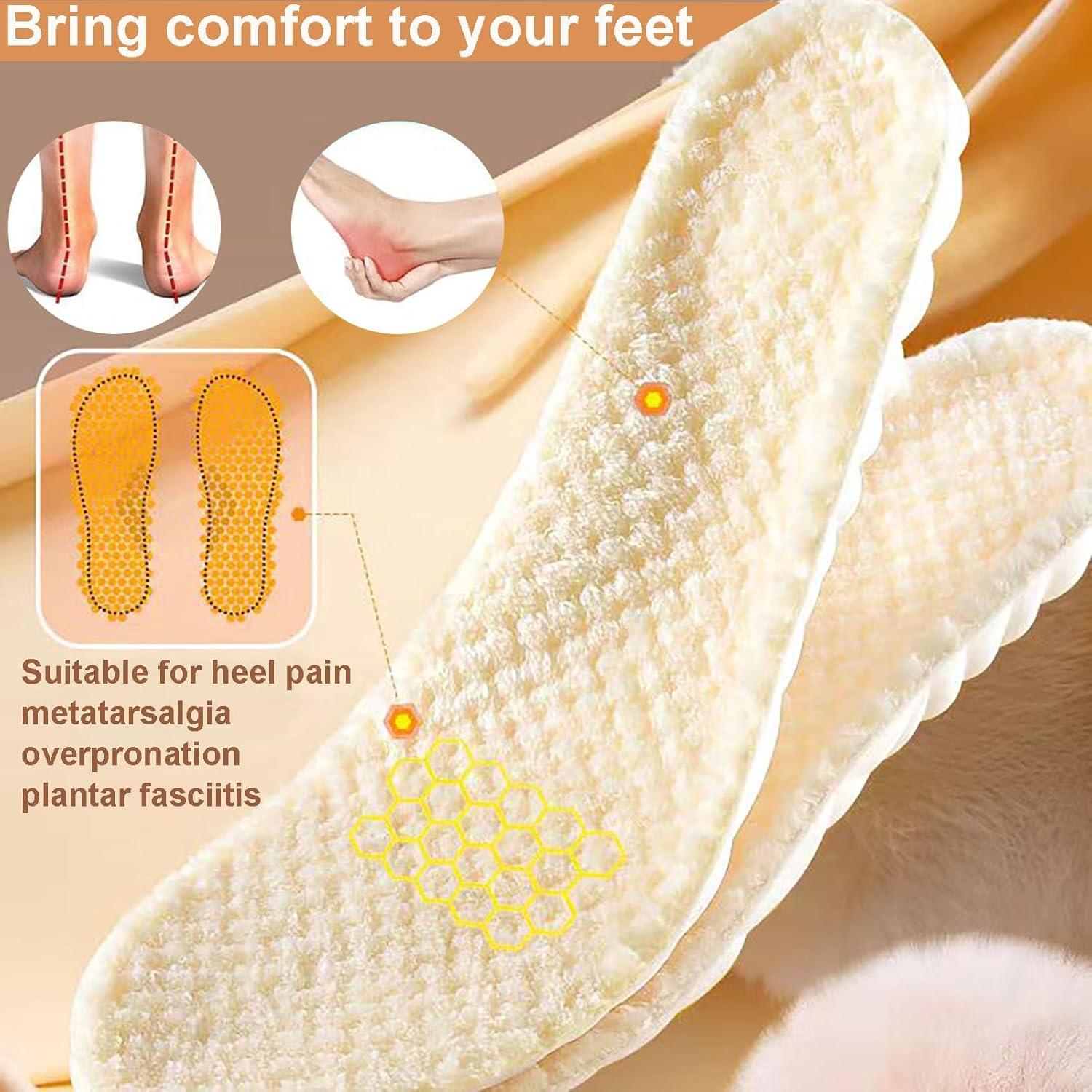 Thermoeinlegesohle Winter Schuheinlagen für Herren Damen wärmend dicke Einlegesohlen orthopädisch warme Sohle