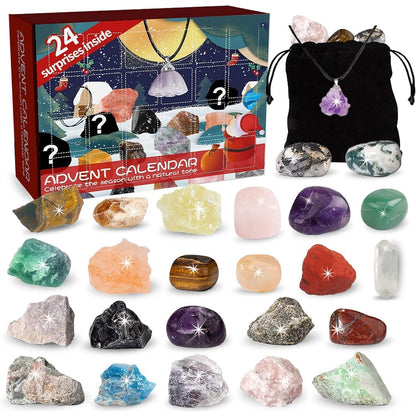 Adventskalender mit 24 Edelsteinen für Kinder & Erwachsene