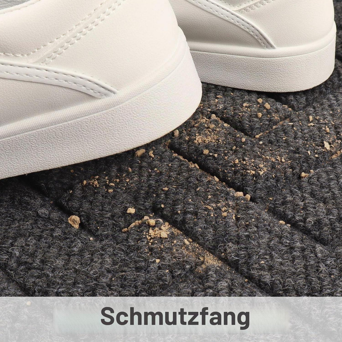 Fußmatte rutschfest waschbar 80x120 cm Grau