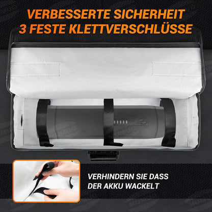 Feuerfeste Ebike Akku Tasche (M) mit Ladeanschluss