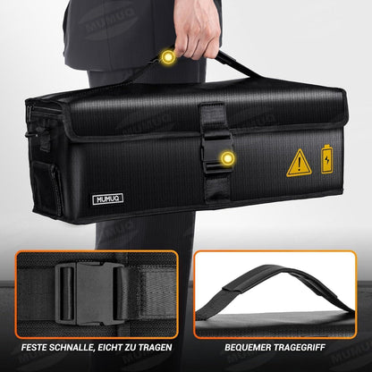 Feuerfeste Ebike Akku Tasche (M) mit Ladeanschluss
