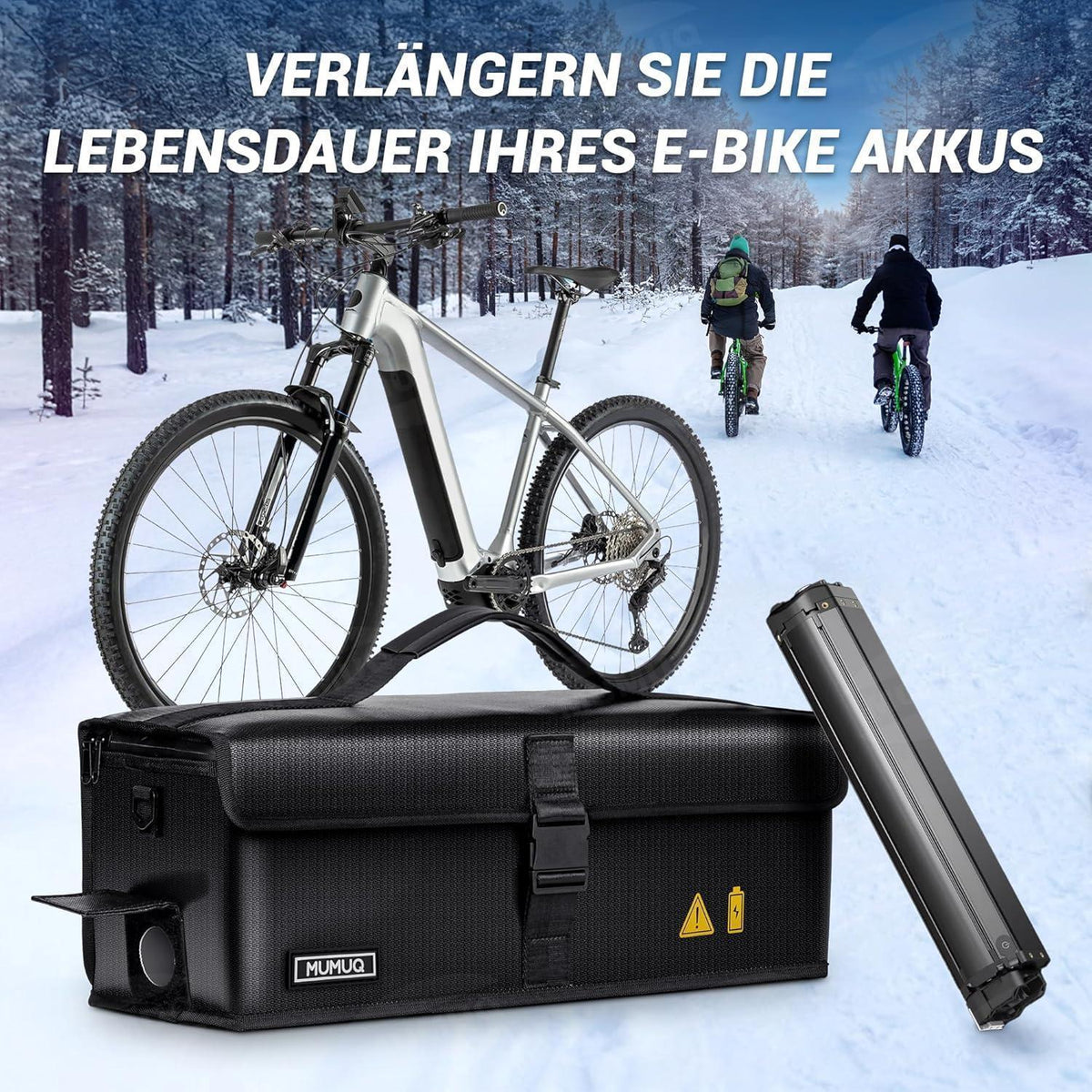 Feuerfeste Ebike Akku Tasche 49x15x15cm mit Ladeanschluss