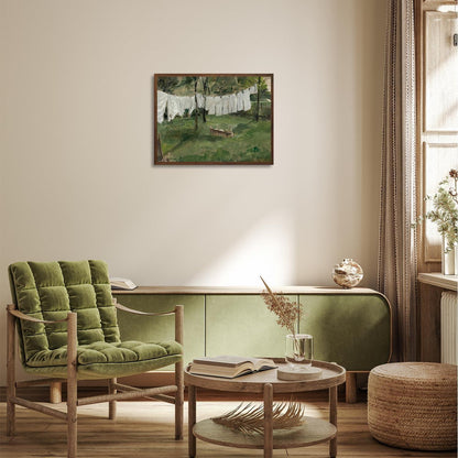 Französisches Land Vintage Leinwanddruck 30x40cm Ungerahmt