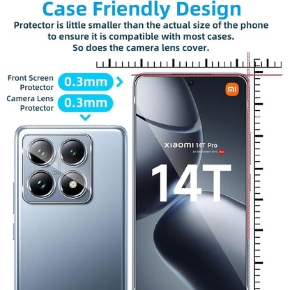 QULLOO Panzerglas Xiaomi 14T Pro, 2 Stk. Schutzfolie