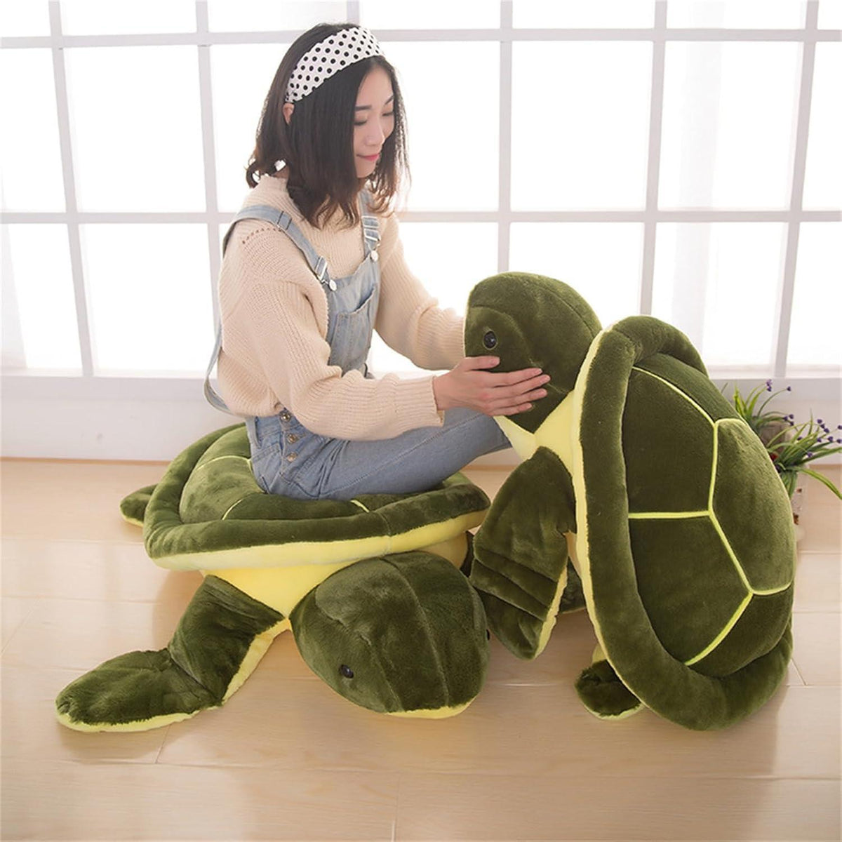 Große Plüsch Schildkröte 30cm - Kuscheltier & Dekokissen
