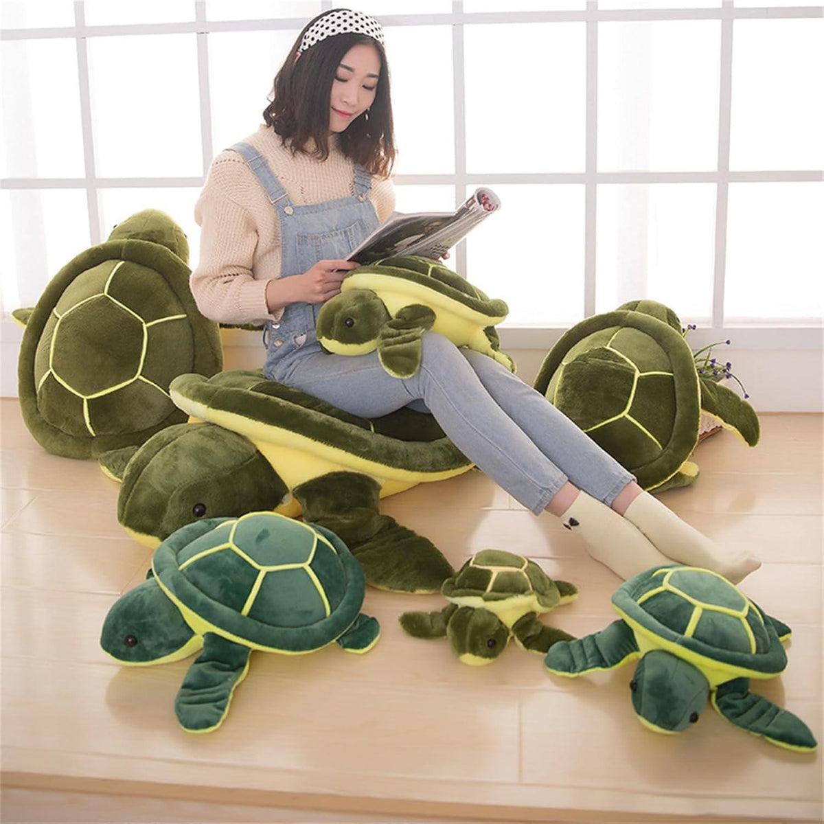 Große Plüsch Schildkröte 30cm - Kuscheltier & Dekokissen