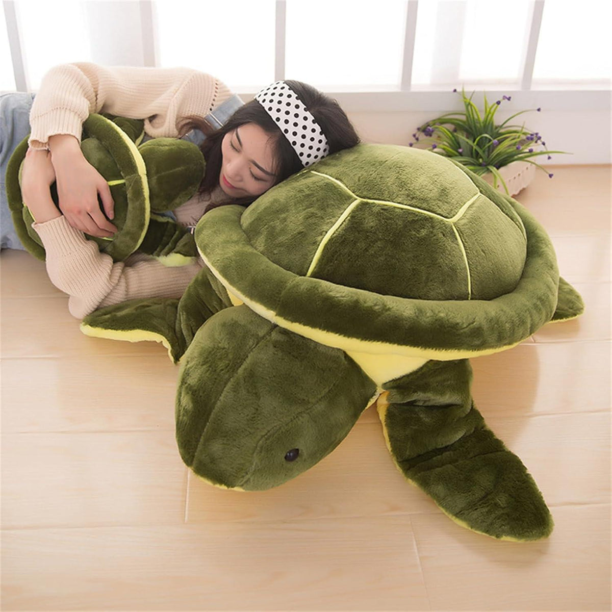 Große Plüsch Schildkröte 30cm - Kuscheltier & Dekokissen