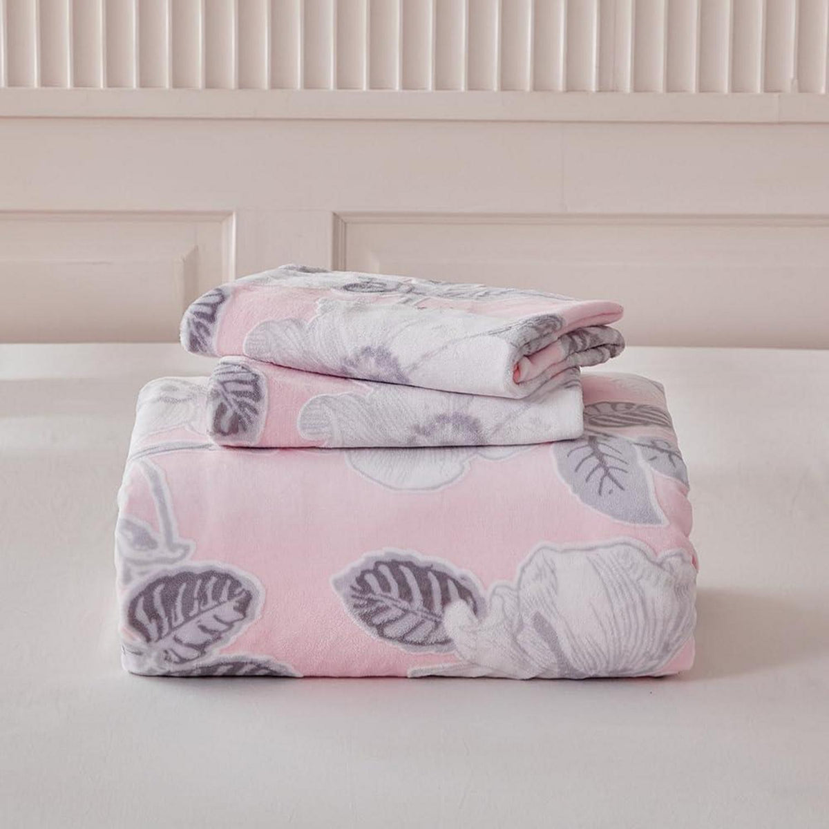 Winter Plüsch Bettwäsche 200x200 Rosa - 3-teilig, Flauschig & Warm