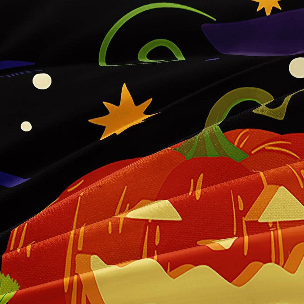 Halloween Bettwäsche Set 135x200 cm - Kürbis Laterne 4-teilig