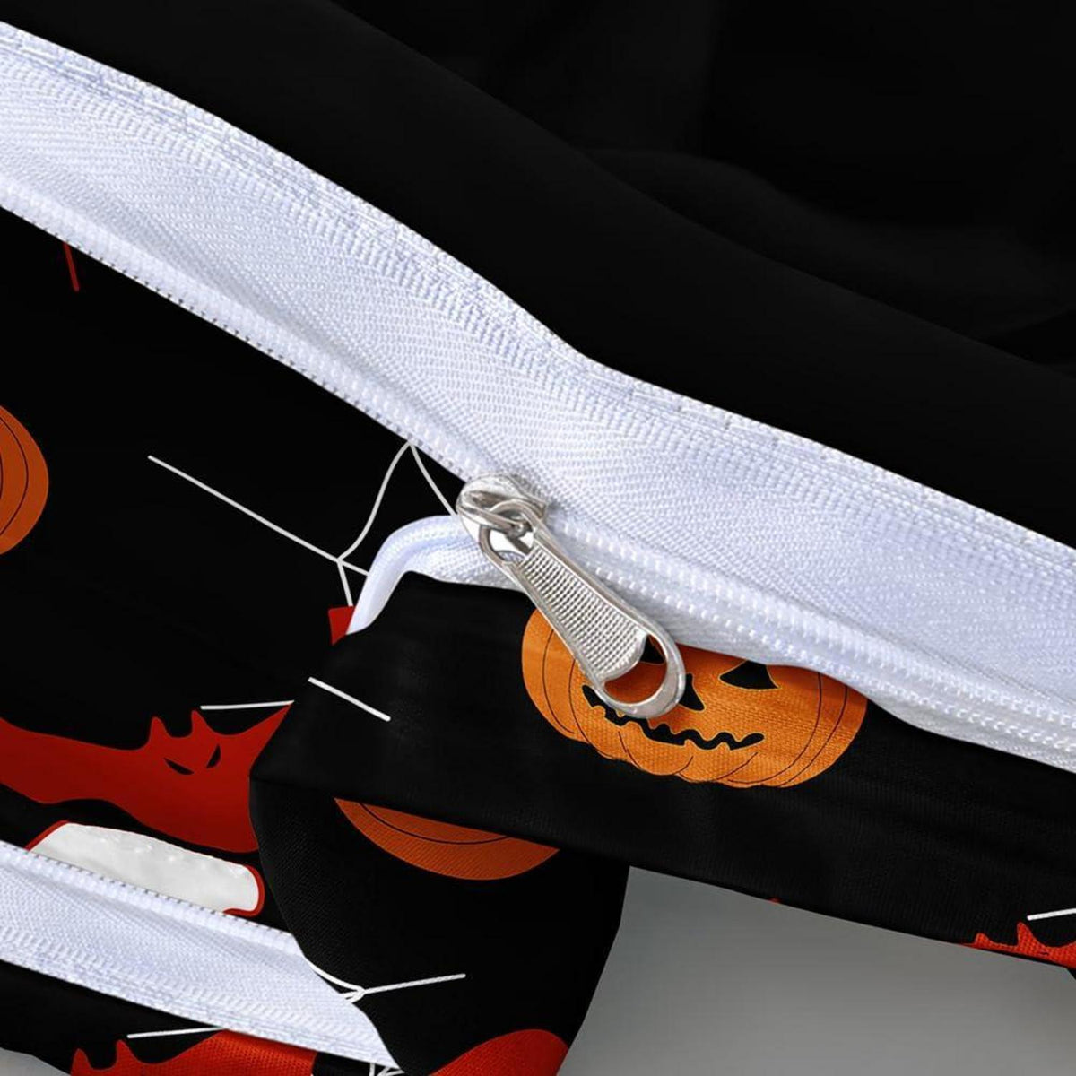 Halloween Bettwäsche-Set 135x200 cm - 4-teilig mit Kürbis-Motiv