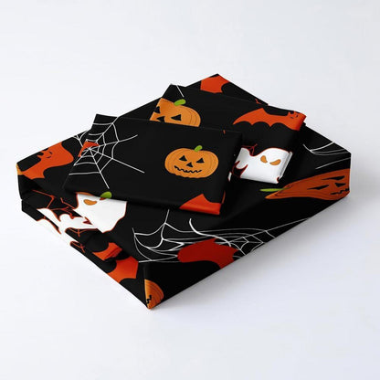 Halloween Bettwäsche-Set 135x200 cm - 4-teilig mit Kürbis-Motiv