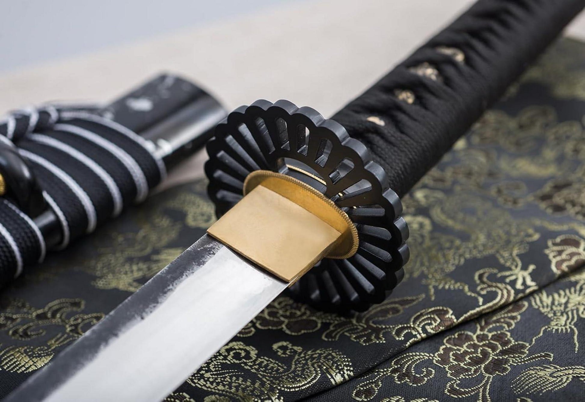 40 Zoll handgeschmiedetes Samurai-Schwert Full Tang Damaststahl Katana