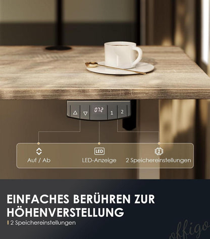 Höhenverstellbarer Schreibtisch 100cm Elektrisch Memory Gaming