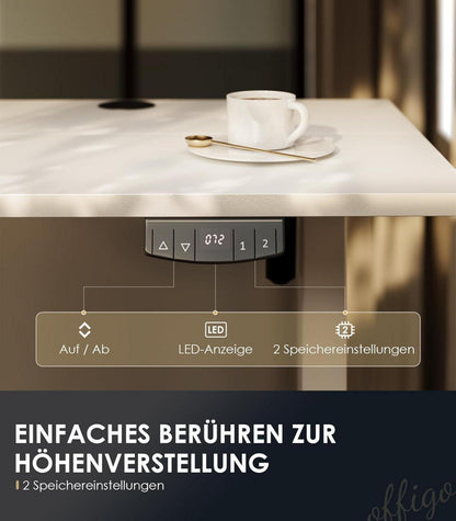 Elektrischer höhenverstellbarer Schreibtisch 140 cm mit Memory-Funktion