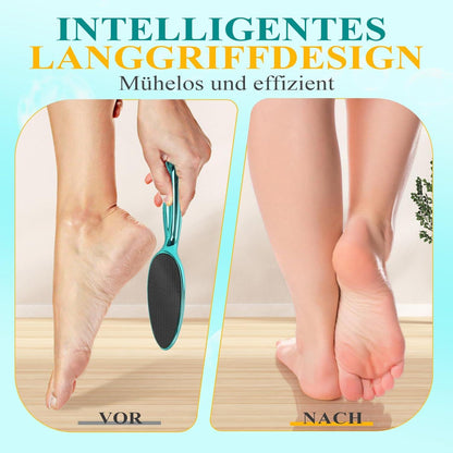 Nano Glas Hornhautentferner – Sanfte Fußpflege mit Langgriff, nasse & trockene Füße, effizienter als Bimsstein
