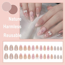 Ceboic 24 Stück French Press Nails Mandel Rosa Mittel Acryl