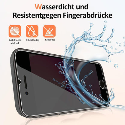2x Panzerglas Schutzfolie für iPhone SE 2020/8/7/6s, 9H Blickschutz Display