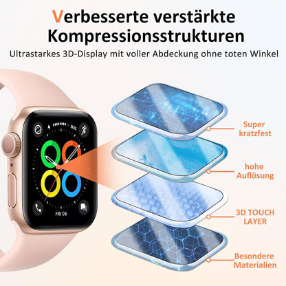 Agedate Apple Watch 44mm Schutzfolie TPU HD klar 4er-Set