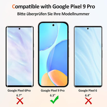 2x 9H Panzerglas Schutzfolie für Google Pixel 9 Pro Display