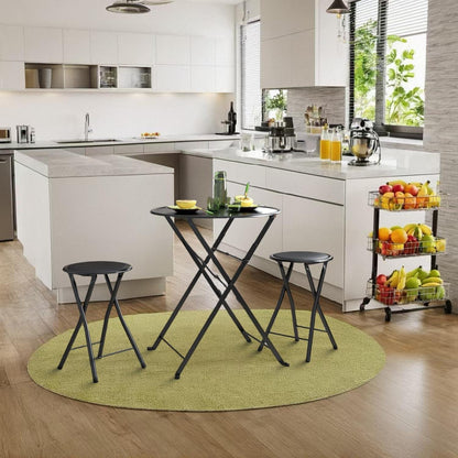 Klapphocker 4er-Set Schwarz – Bequeme Sitzgelegenheit für Garten & Küche