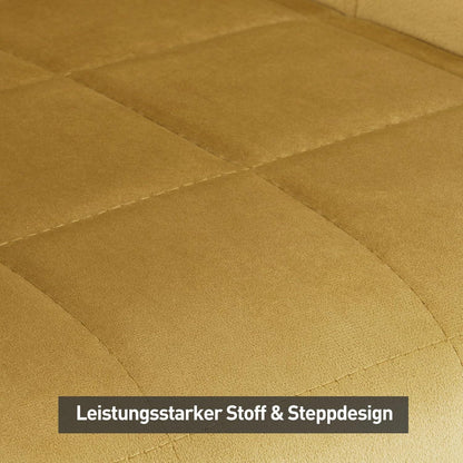 Samt Esszimmerstühle 4er Set – Tulpengold, Bequem & Robust
