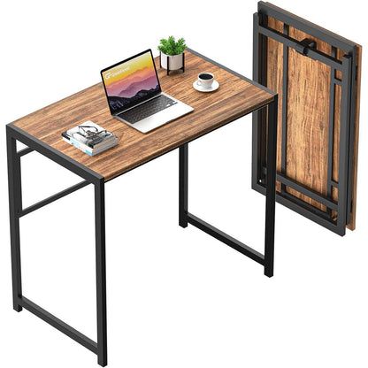 Kleiner Klappbarer Schreibtisch 100 x 48 cm Gold Home Office