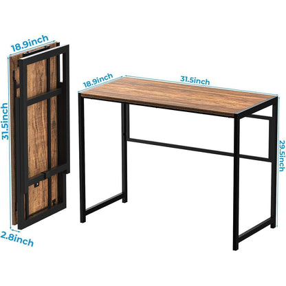 Kleiner Klappbarer Schreibtisch 100 x 48 cm Gold Home Office
