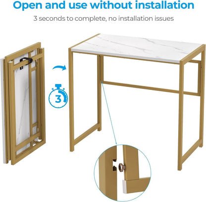 Klappbarer Schreibtisch 80x48cm Stabil und Platzsparend