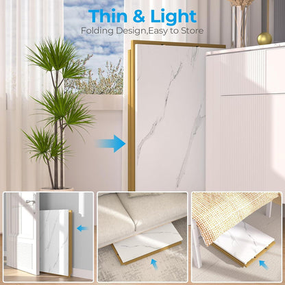 Kleiner Klappschreibtisch 80x48 Keine Montage Gold Stabil